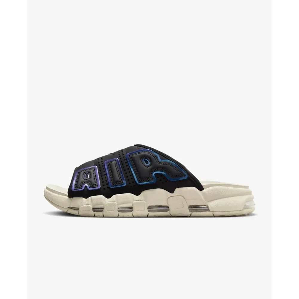 Nike Air More Uptempo Slide Sandals FB7799-001 Black Sanddrift Men's Size 9